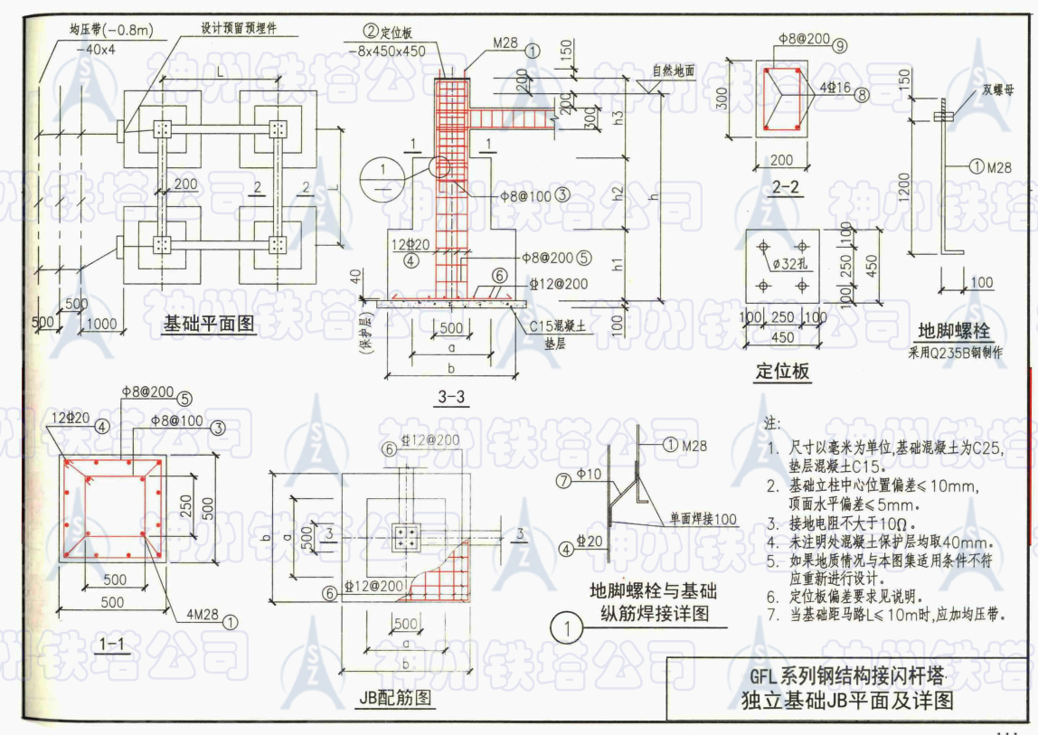 接闪杆塔独立基础－.jpg